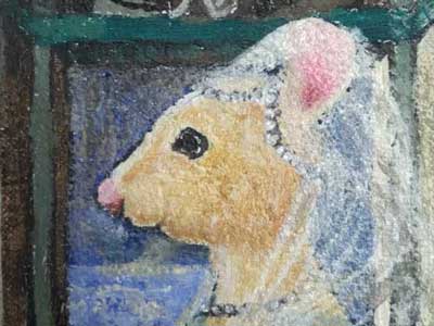 Medieval Mouse in a veil