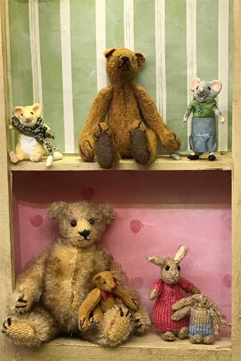 Some of the bears in Marietta's toy shop