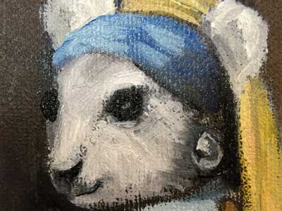 Mouse with a pearl earring